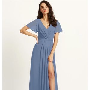 Dusty blue/ slate blue dress